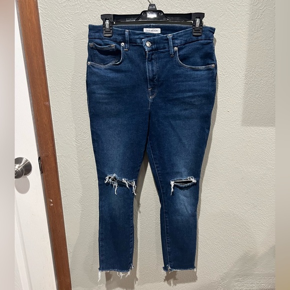 Good American Denim - Good American High Rise Jeans in Dark Blue